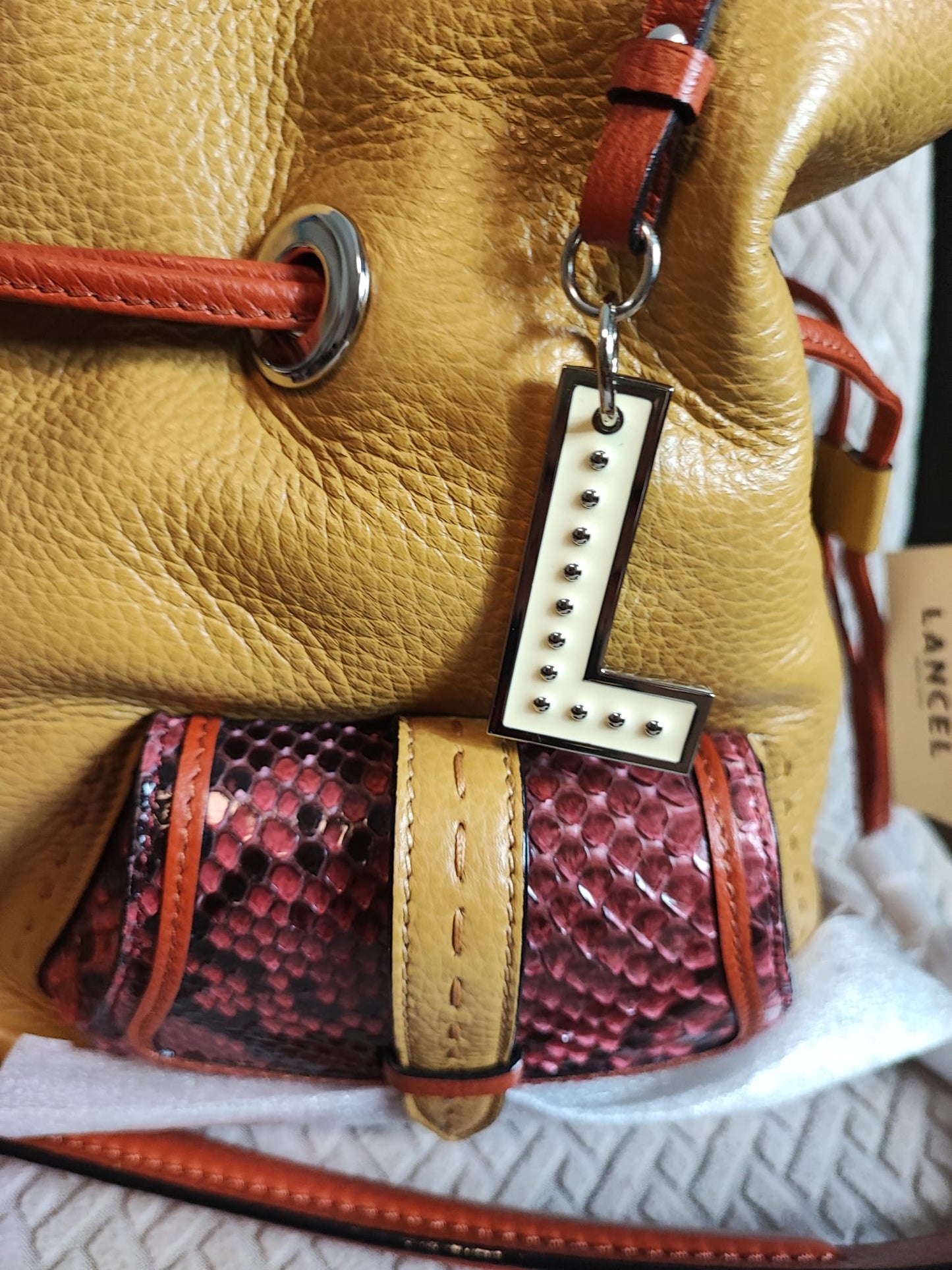 Sac Lancel premier Flirt Bourbon python